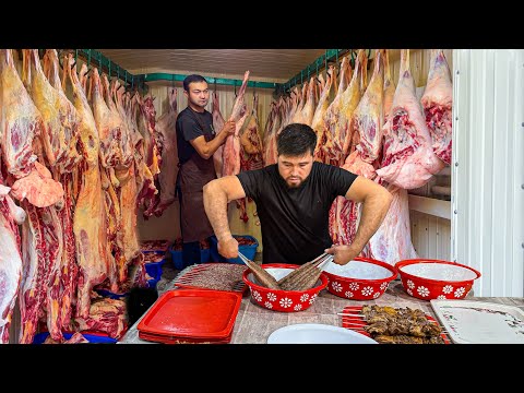 Uzbekistan’s VIP Kebab Spot: Taste the MASSIVE Lamb Kebabs Loved by the Rich