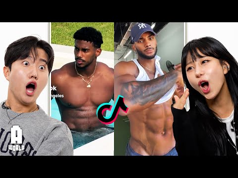 Koreans react to Attractive Black Guys TikToks!
