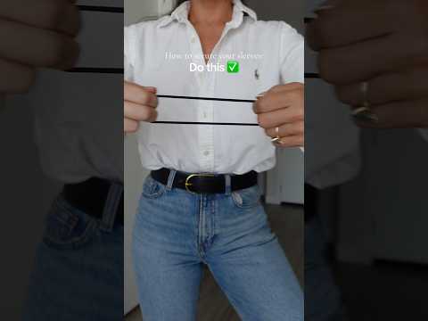 Secure sleeves hack 🤌🏼 #howtostyle #fashionhacks #styling #fashion on