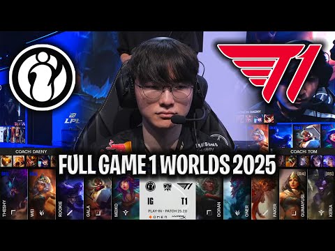FIRST GAME OF WORLDS 2025! | T1 vs IG Game 1 WORLDS 2025 PLAY-IN | T1 vs INVICTUS GAMING WORLDS G1