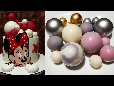 Chocolate balls. Easy and quick cake decoration. Nothing complicated!