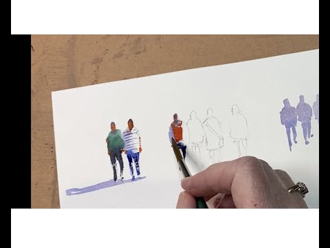 Painting simple watercolour figures