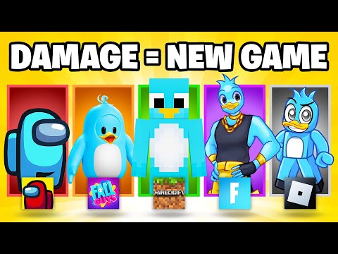 Minecraft, But If I Take Damage I Switch Games