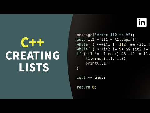 C++ Tutorial - Creating Lists