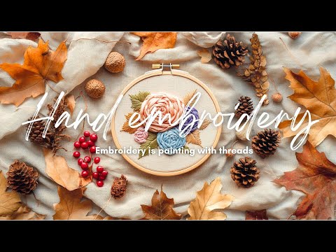 Calm December Winter with Embroidery and chill music | Quiet and Comfortable Instrumental Music