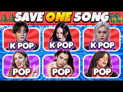 🎄 Save One Song ✨🍬 POP vs K-POP 😍 | Christmas Music Quiz  🎶