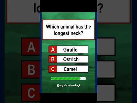 Which Animal has The Longest Neck? #shorts #quiz #trivia #quiztime #gkquiz