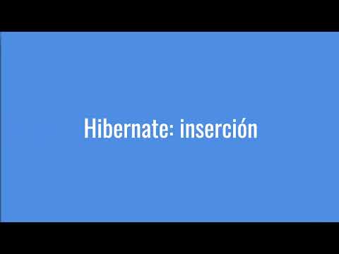 Hibernate inserción