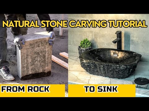 DIY: HOW TO TURN AN AMAZING NATURAL STONE INTO A UNIQUE SINK | FULL CREATION PROCESS | HANDMADE