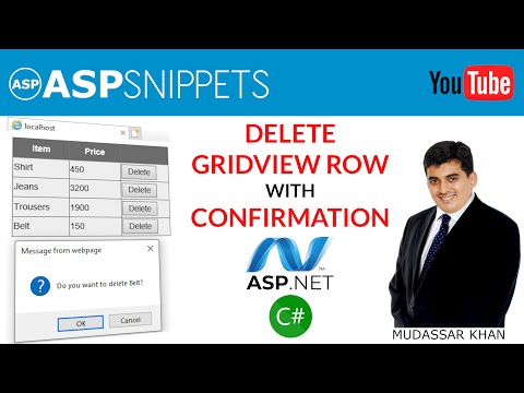 Delete Row with Confirmation in ASP.Net GridView control using C#