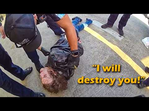 The Moment a Drunken Airport Meltdown Goes Too Far