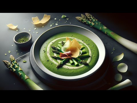 Michelin star ASPARAGUS SOUP at home | Garlic & Ham Twist