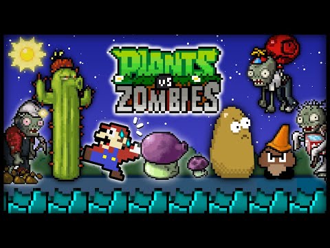 🍄SUPER MARIO But it's Plants Vs. Zombies 2!! 🌱