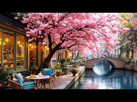 Morning Spring Jazz in Amsterdam ☕ Smooth Jazz Music at Cozy Coffee Shop Ambience for Relaxation