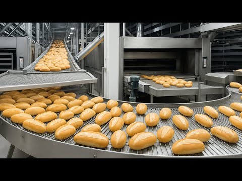 How Bread Is Made In A Factory | Sandwich Bread Loaves Production Process