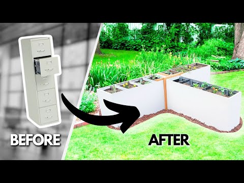 How To DIY A FILE CABINET GARDEN BED & COST BREAKDOWN | DIY Power Couple