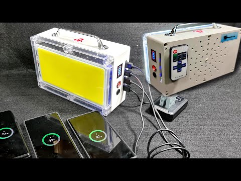 Build A Power Bank and Camping Lamp Light 2 in 1 - 70W 4 Port QC3.0 18000mAh