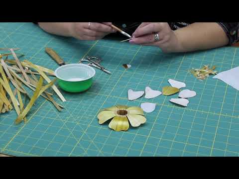 Мастер класс по соломке Объемный цветок 1 часть