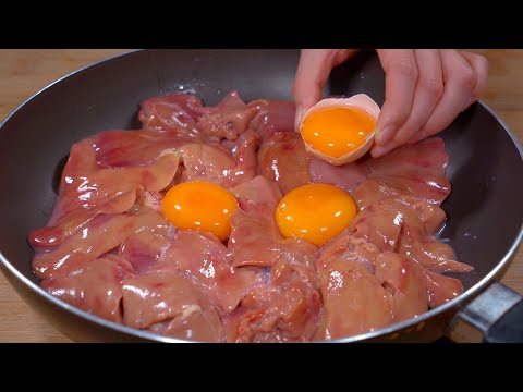 往雞肝裡打幾個雞蛋，我從未吃過如此美味的雞肝食譜，相信您會愛上他#like #美食教程 #美食分享 #家常菜 #delicious