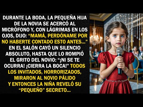 Durante la boda, la pequeña hija de la novia se acercó al micrófono y, con lágrimas en los ojos...