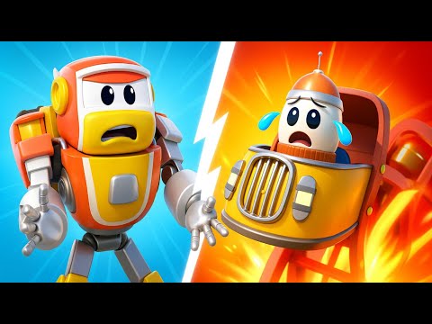🤖 Super Robot Saves Baby Rocket! 🚀 Robofuse vs Zitron! | Rescue Vehicles for Kids