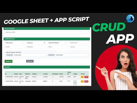 Build a Advance Google Sheets CRUD Web App with Real-Time Data | Easy Step-by-Step Tutorial