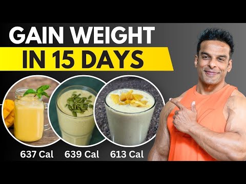 3 Easiest Homemade Weight Gain Shakes | Gain Weight in 15 Days| Yatinder Singh