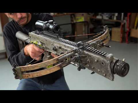 INSANE Homemade Self-Loading CROSSBOW | Start-to-Finish Build by @Meanwhile in the Garage
