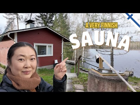 A look at our wood burning sauna in 🇫🇮 Finland | How to warm up a traditional Finnish sauna