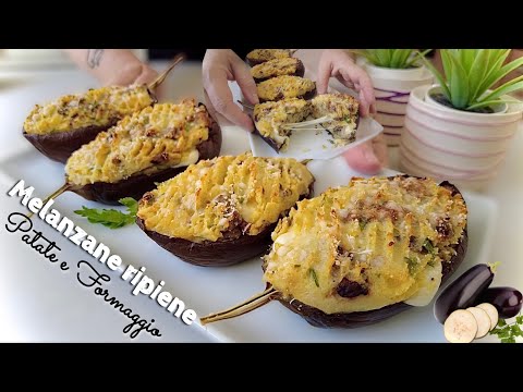 MELANZANE RIPIENE FILANTI con PATATE E FORMAGGIO 🥔🧀 ricetta facile ed economica