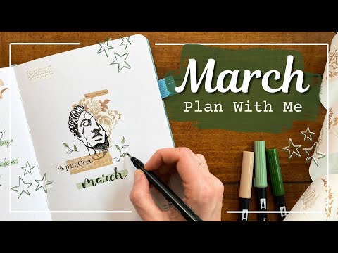 PLAN WITH ME!🏛️🌿March Bullet Journal Set Up | Ancient Rome Theme