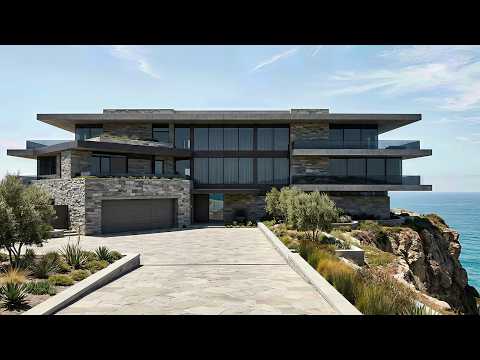 Building a Luxury Cliffside Mansion from Scratch | Full Timelapse & House Tour