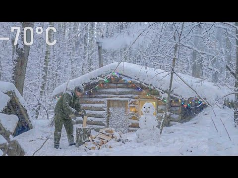 Surviving a Brutal Christmas at −70°C | Alone Off Grid in a Log Cabin