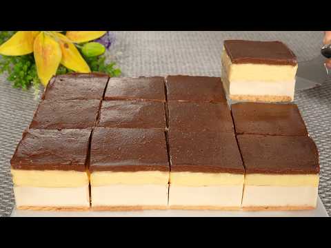 Cake in 5 minutes! The famous Boston Cream Cake that melts in your mouth! Easy and delicious