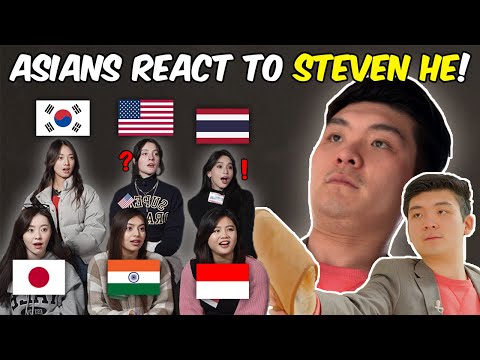Asian React to Steven he's Video! / Korea, Japan, Thailand, India, Indonesia, U.S.A.