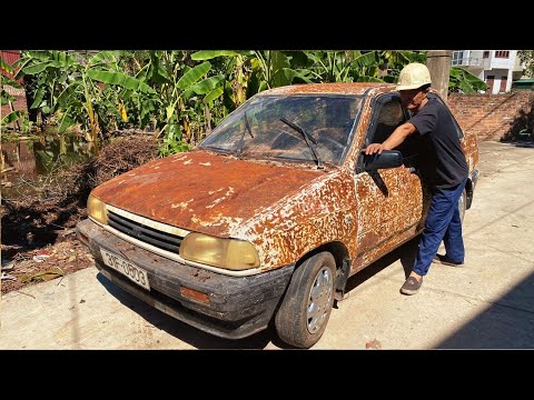 Full Restoration: 1991 KIA PRIDE Rescued From a Swamp After Years of Decay!