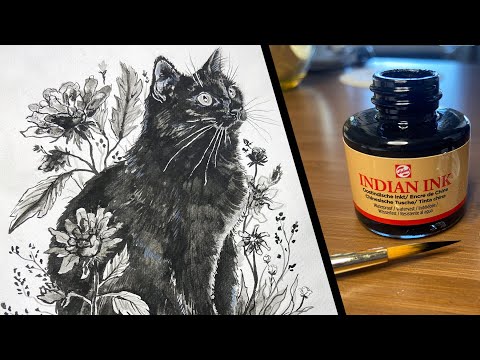 Talens Indian Ink: Wash & Lining Techniques!