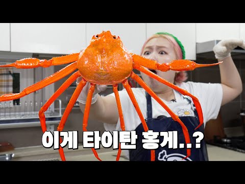 국내산 홍게의 3배크기?! 수율 98% 초역대급 가성비 타이탄 홍게 (유전자 조작 아님)
