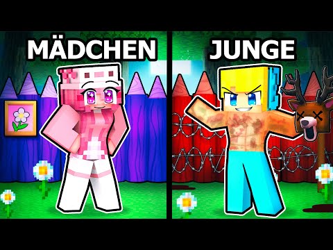 Mädchen gegen Jungen SICHERSTE WALD BASIS in Minecraft!