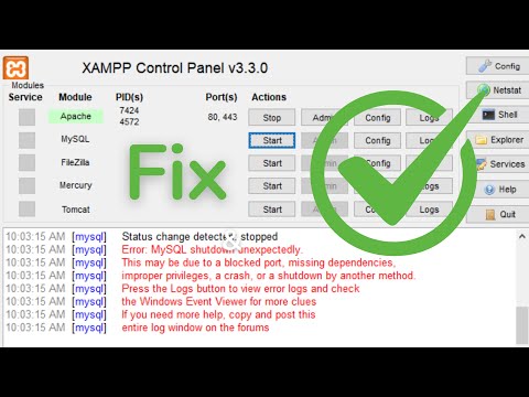 XAMPP Error Solved: MySQL Shutdown Unexpectedly (Quick Fix)