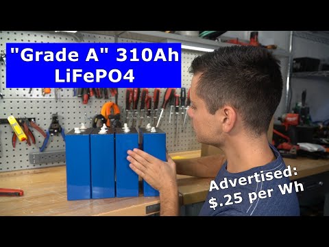 Amazon.com "Grade A" 310Ah -Ninthcit- LiFePO4 Cells Manually Balanced and Tested
