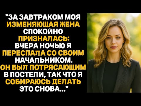 "За завтраком моя изменяющая жена спокойно призналась:Вчера ночью я переспала со своим начальником.