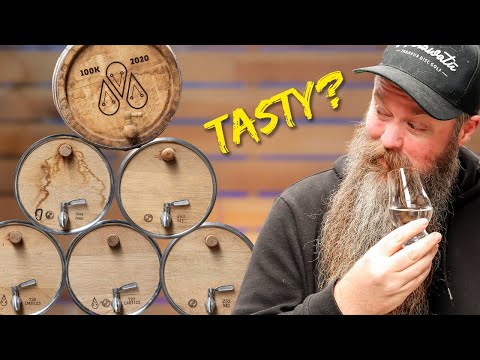 Tasting Home Made Whiskey Barrels:  1 - 4 years old