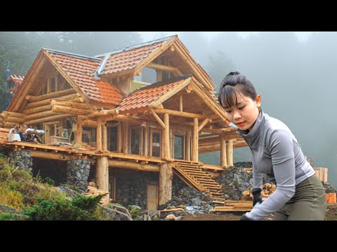 TIMELAPSE | Building the Most Beautiful House – The Girl Builds a Big Farmhouse