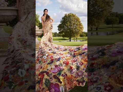 Isha Ambani in a sari gown that took 10,000 hours to complete for #MetGala | Vogue India