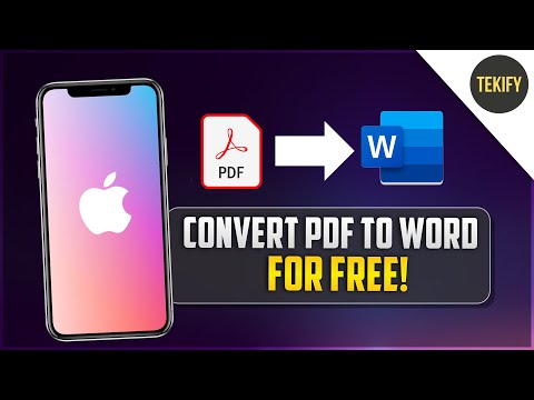 How to Convert PDF to Word on iPhone/iPad for FREE
