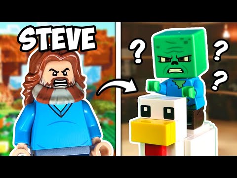 I Built Every MINECRAFT Movie Scene in LEGO...