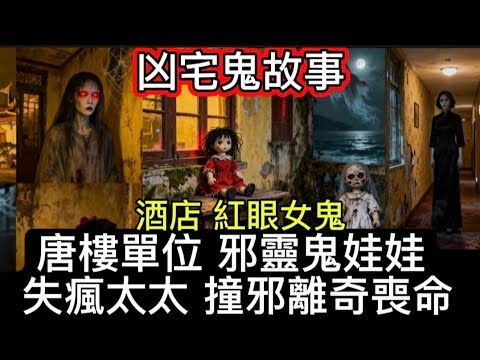 唐樓酒店凶宅 | 邪靈鬼娃娃•奪命失瘋太太  | 九龍灣•五屍命案 恐怖博物館  鏡中靈界  | 泰國猛鬼酒店•鬼拖鞋三婆孫 |  與紅眼女鬼同住 #怪談 #真人真事#恐怖   #鬼故 #ghost