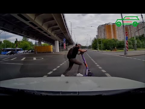 Electric scooters, monocycle and trycycle on the road  || Cars Accidents