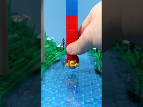 A man has stretched into the river in LEGO City